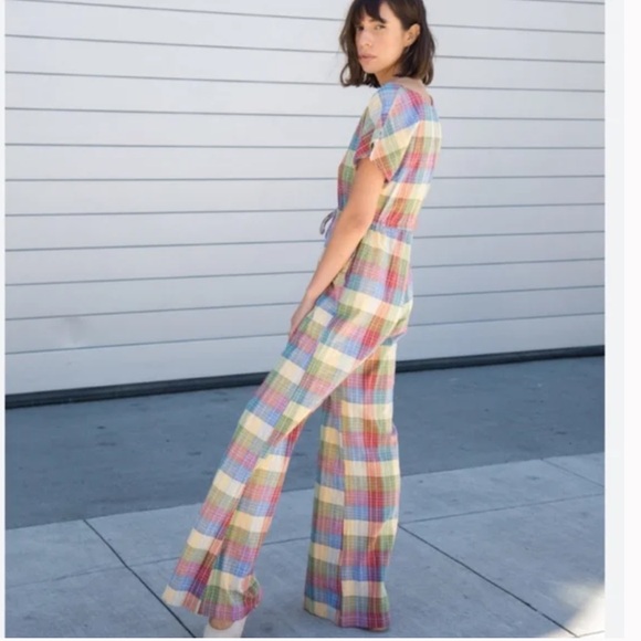 Ace & Jig Madras Suit Up Jumpsuit Size Small - Picture 2 of 15